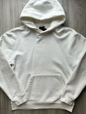 Jordan Heavyweight Wordmark Hoodie in Classic White (Small)